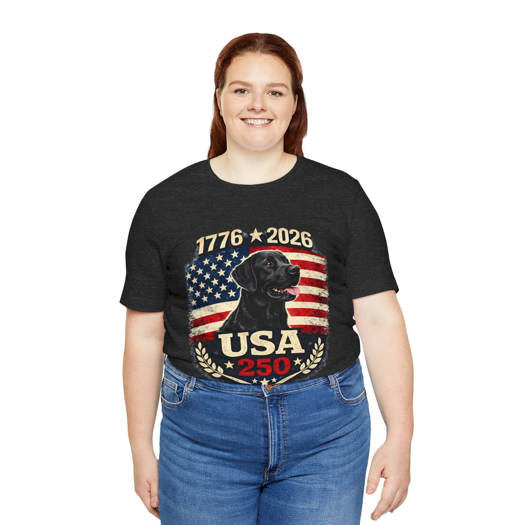 USA Black Lab T-Shirt — American Black Labrador Tee