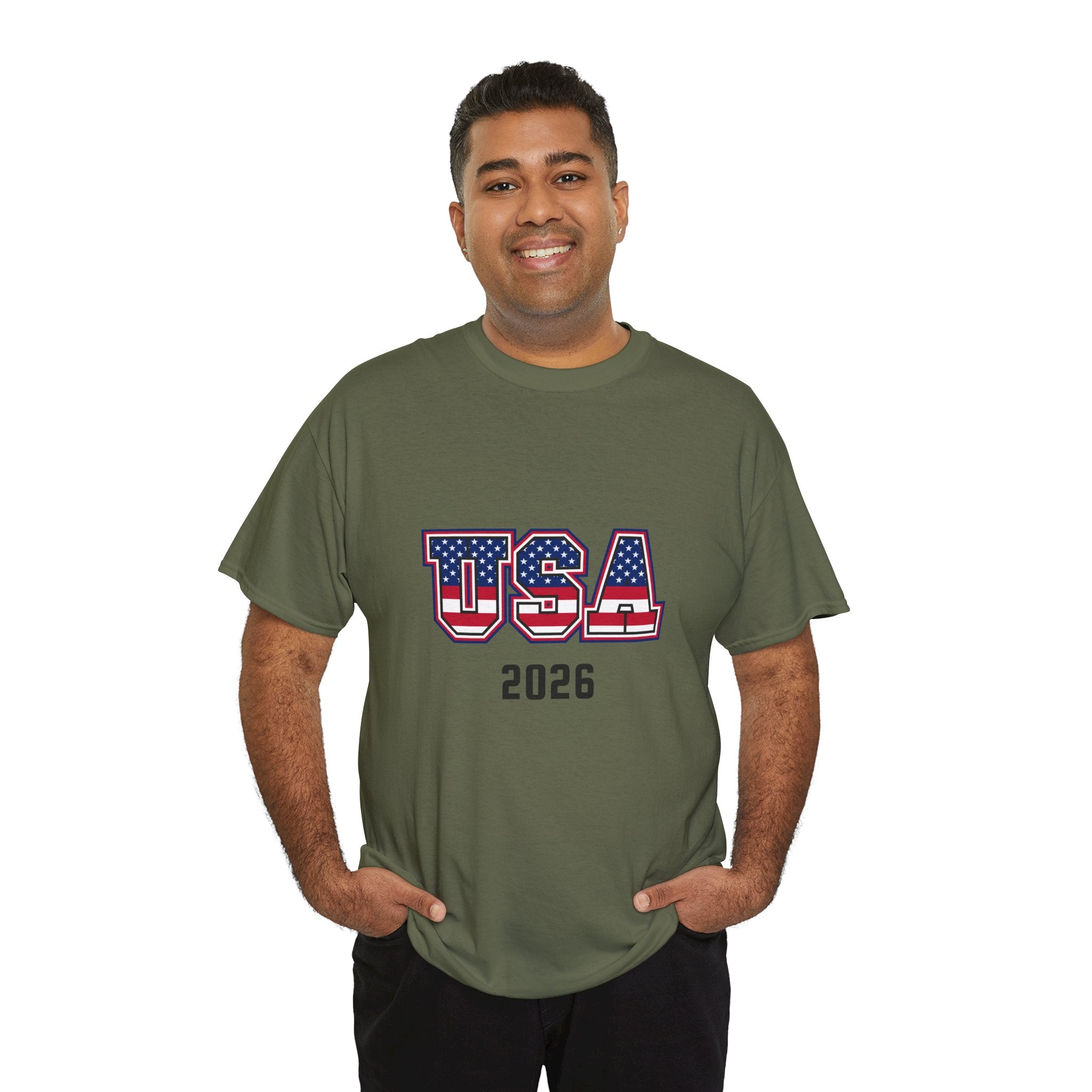 USA 2026 Tee — Patriotic American Flag Graphic T-Shirt