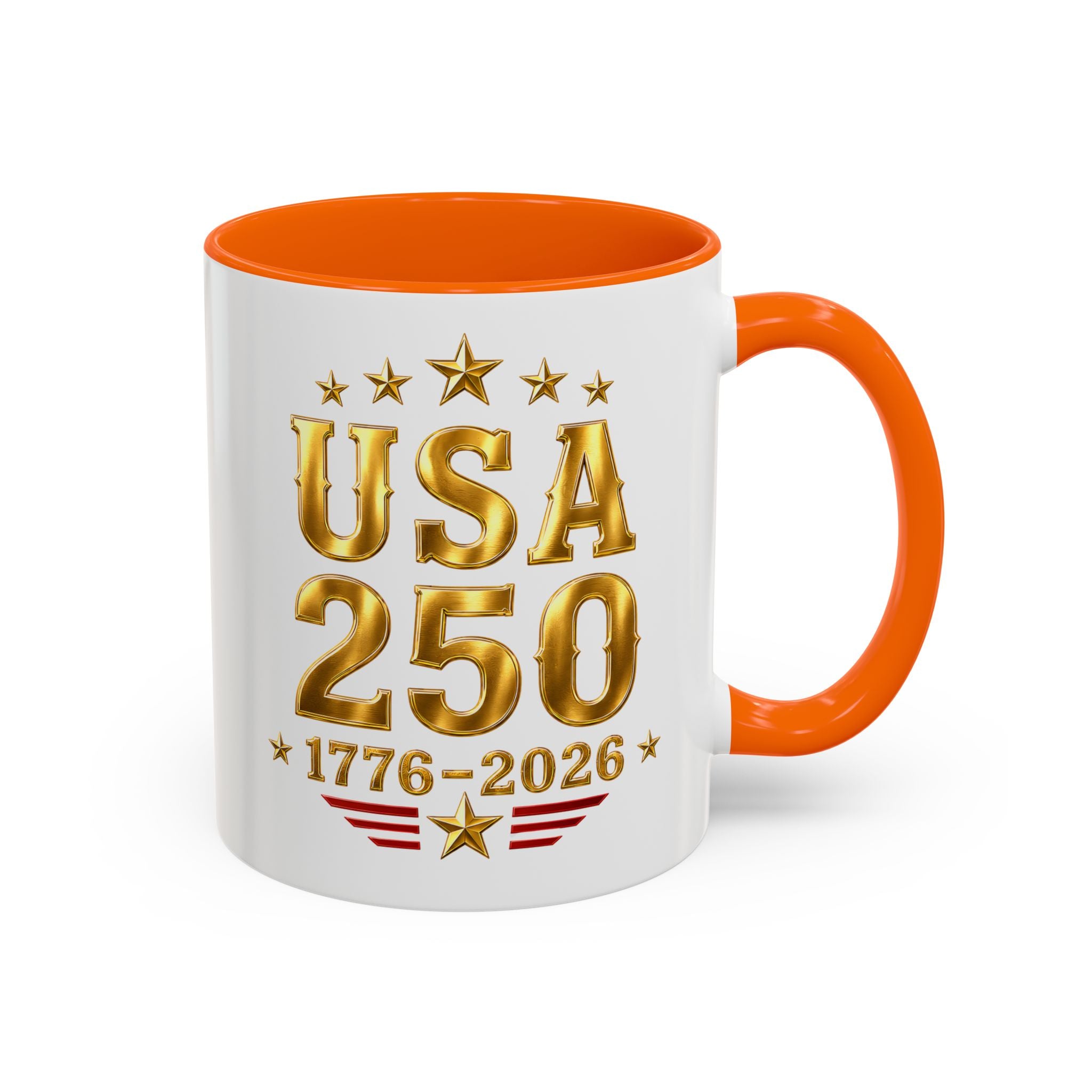 USA 250th Anniversary Coffee Mug – 1776–2026 Patriotic Accent Mug