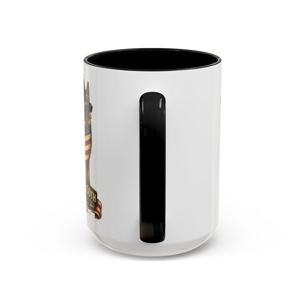 America 250 Patriotic German Shepherd Accent Coffee Mug (11/15oz)