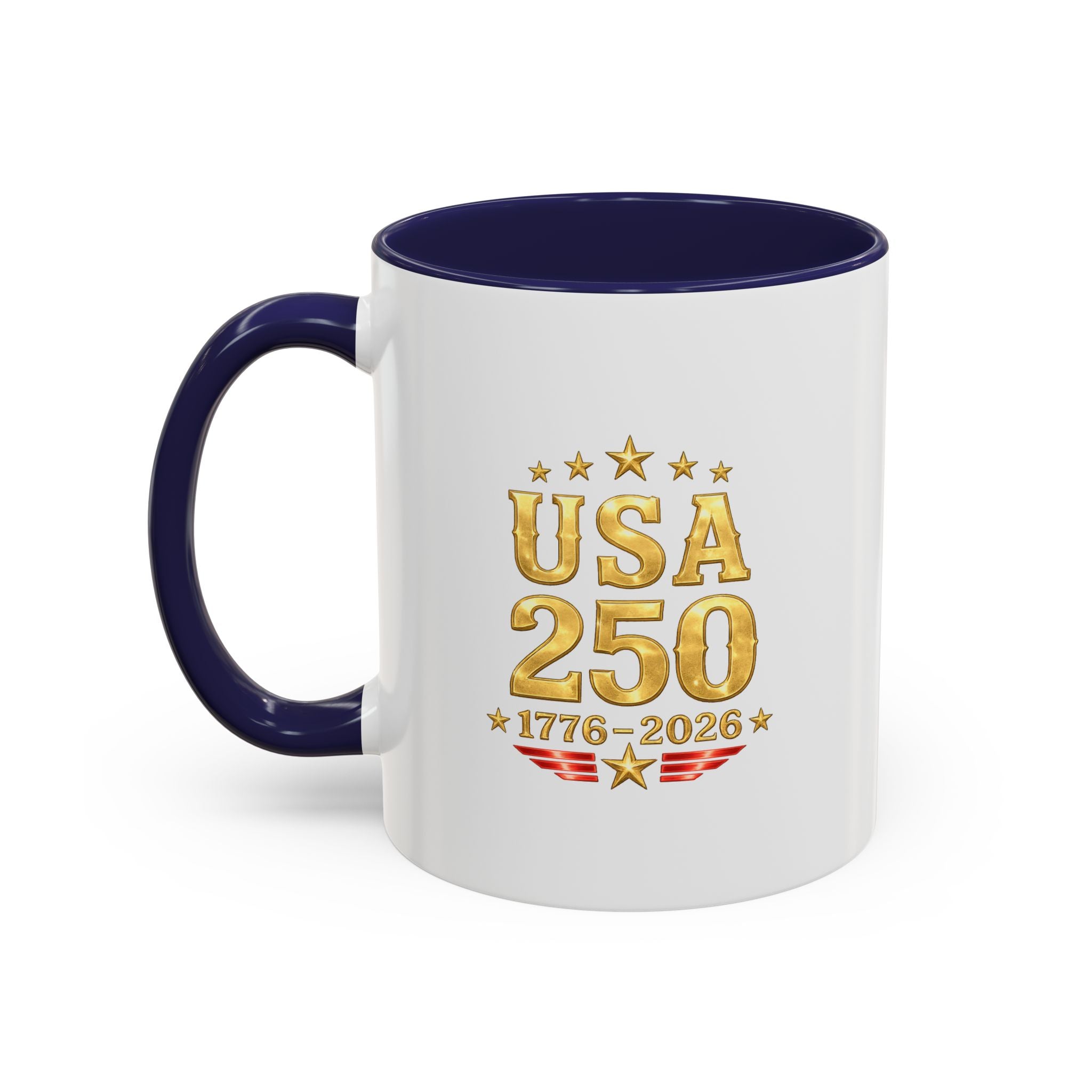 Patriotic Black Cat Accent Coffee Mug (11/15oz)