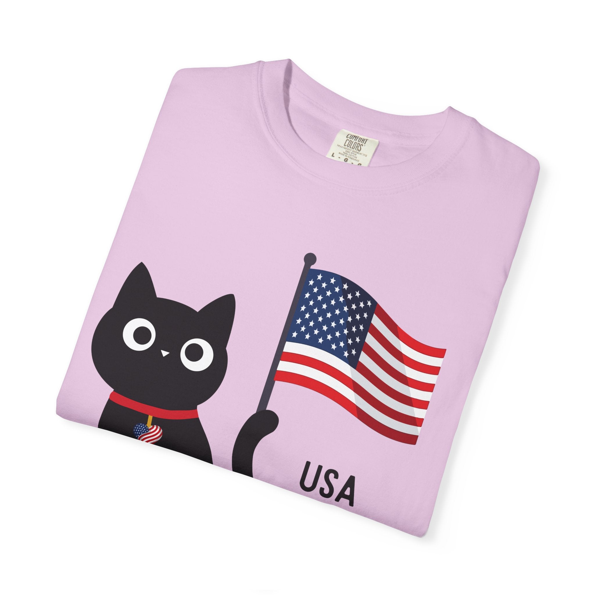 Patriotic Cat USA T-Shirt – 1776 • 2026 Flag Tee