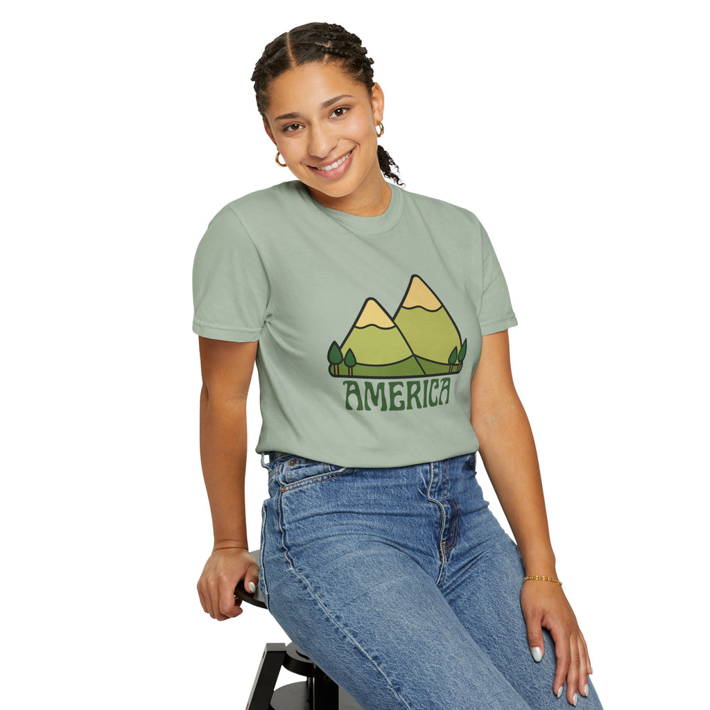 America Mountain Graphic T-Shirt