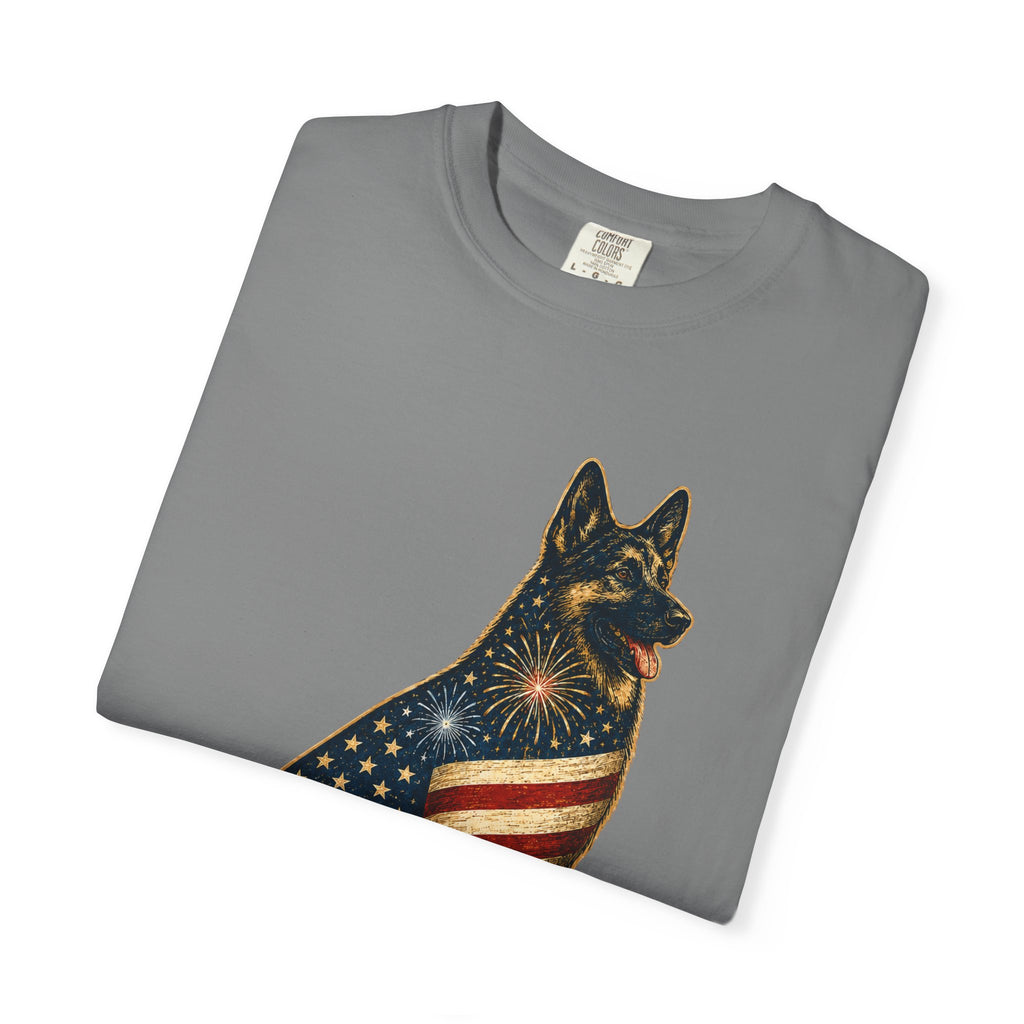 America's 250th German Shepherd T‑Shirt — 1776–2026 Patriotic Dog Tee