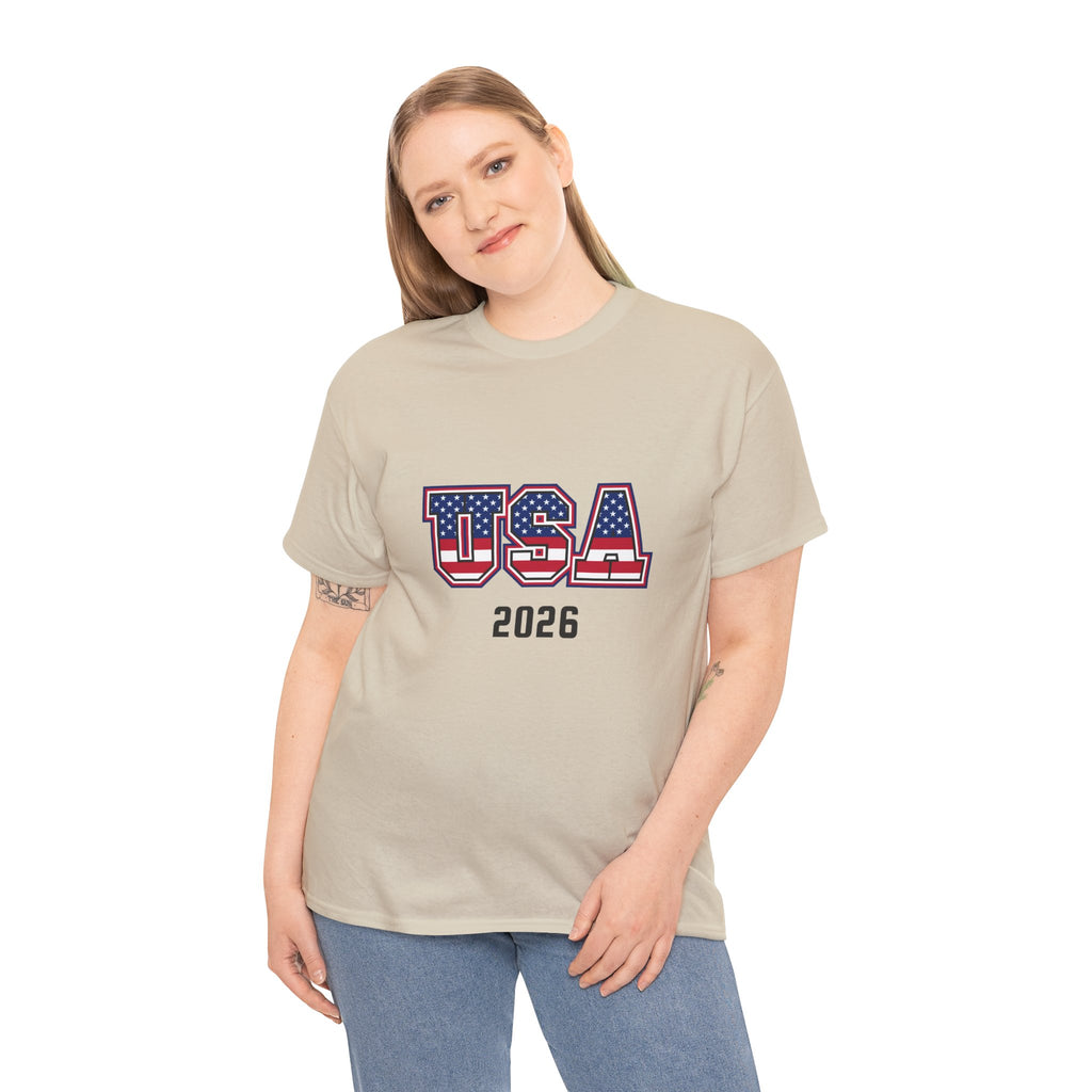 USA 2026 Tee — Patriotic American Flag Graphic T-Shirt