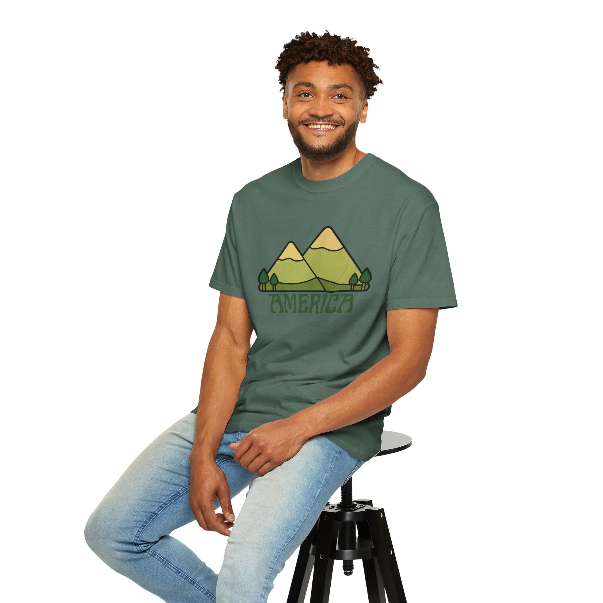 America Mountain Graphic T-Shirt