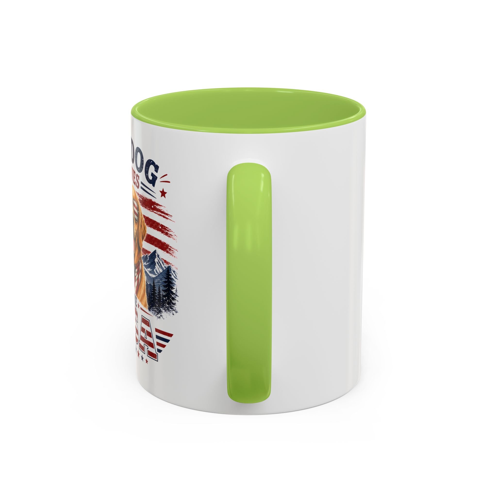 My Dog Loves the USA Accent Coffee Mug — Patriotic Dog Lover Gift