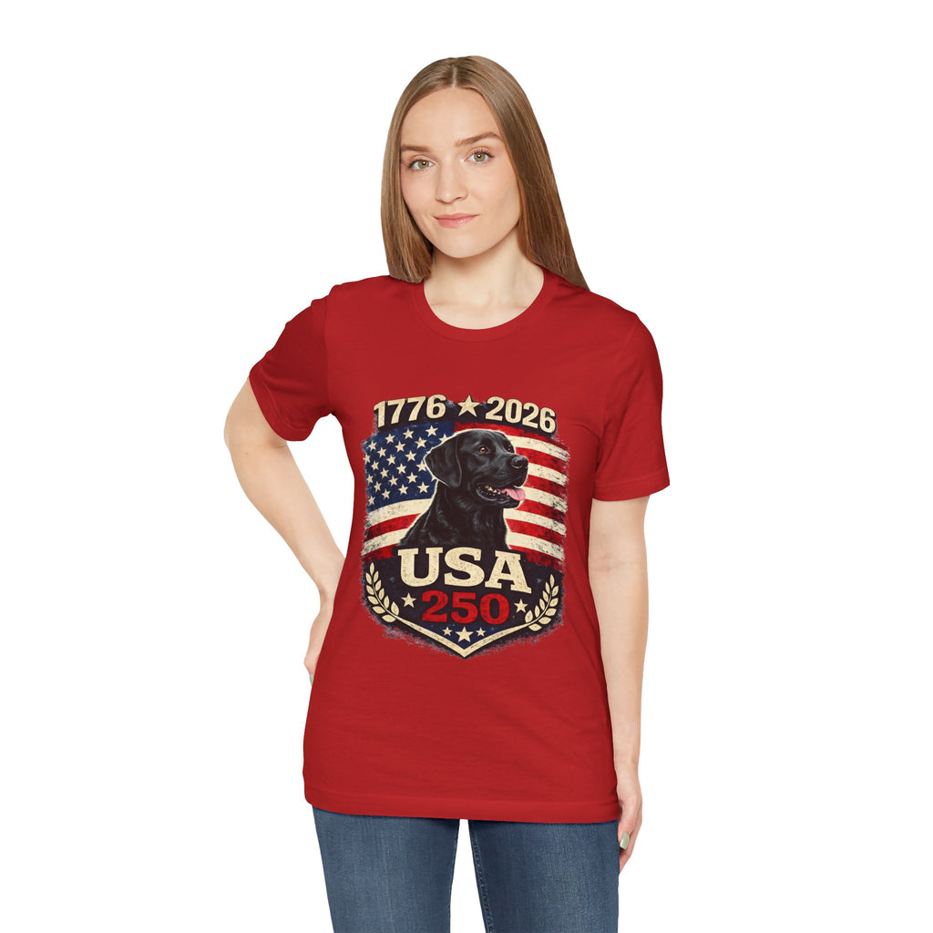 USA Black Lab T-Shirt — American Black Labrador Tee