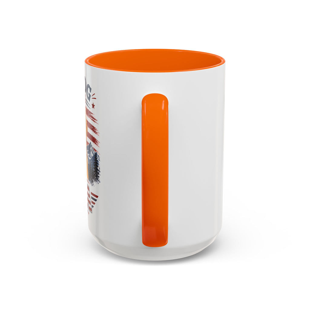 Patriotic Golden Retriever Coffee Mug – "My Dog Loves the USA" Accent Mug