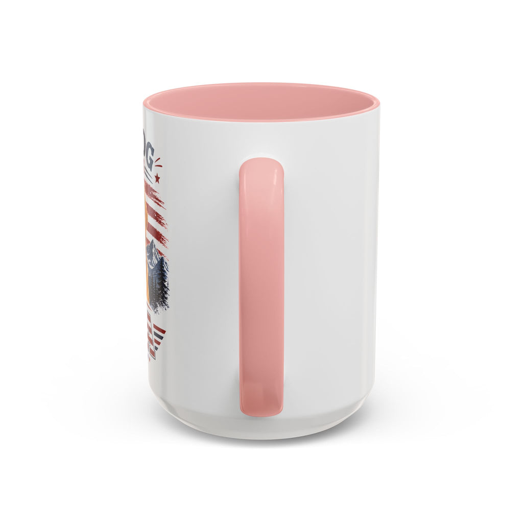 Patriotic Golden Retriever Coffee Mug – "My Dog Loves the USA" Accent Mug