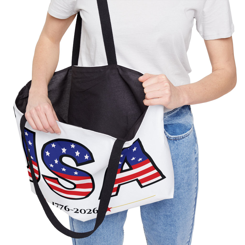 Weekender Tote Bag — USA 1776-2026 Patriotic American Flag Travel Tote