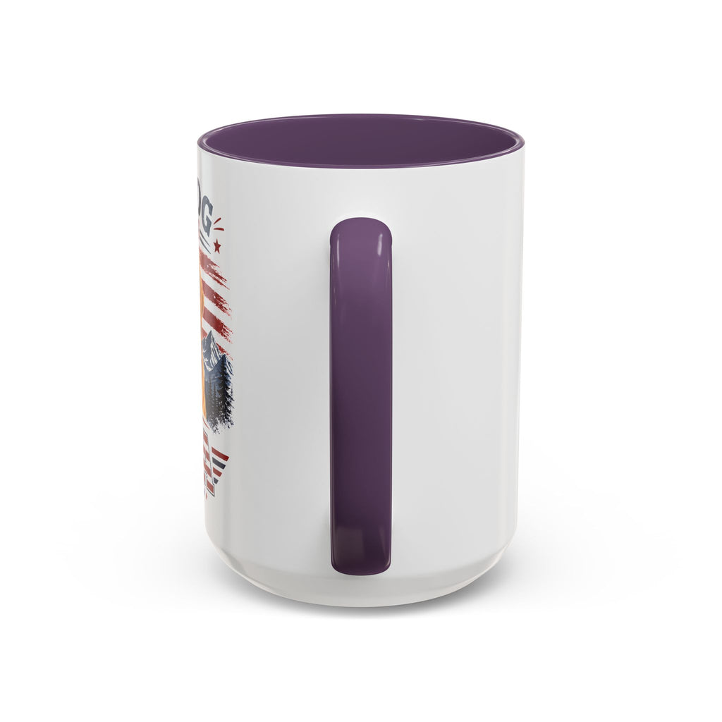 Patriotic Golden Retriever Coffee Mug – "My Dog Loves the USA" Accent Mug