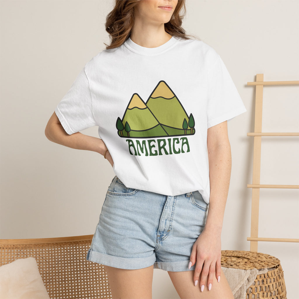 America Mountain Graphic T-Shirt