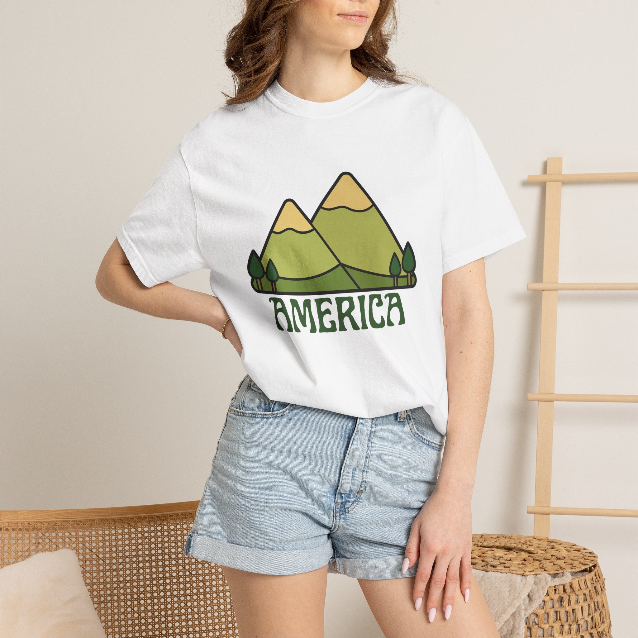 America Mountain Graphic T-Shirt
