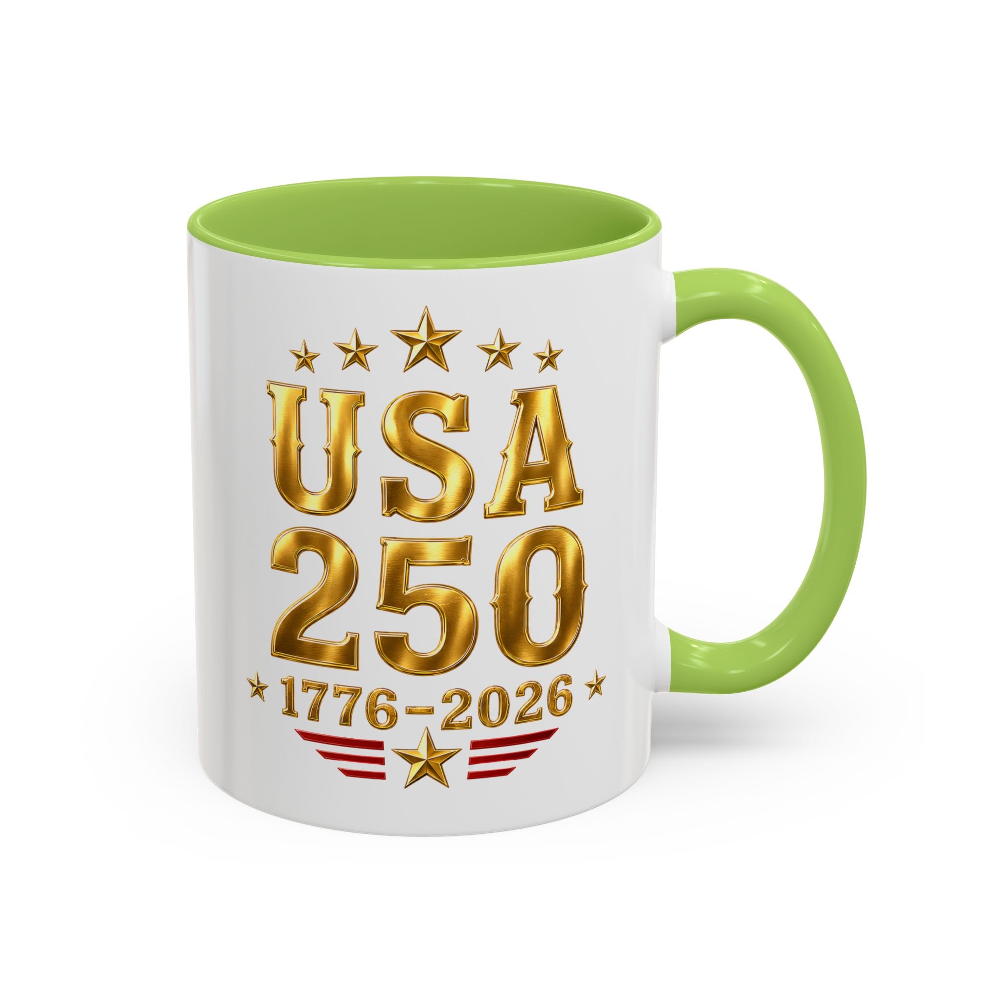 USA 250th Anniversary Coffee Mug – 1776–2026 Patriotic Accent Mug