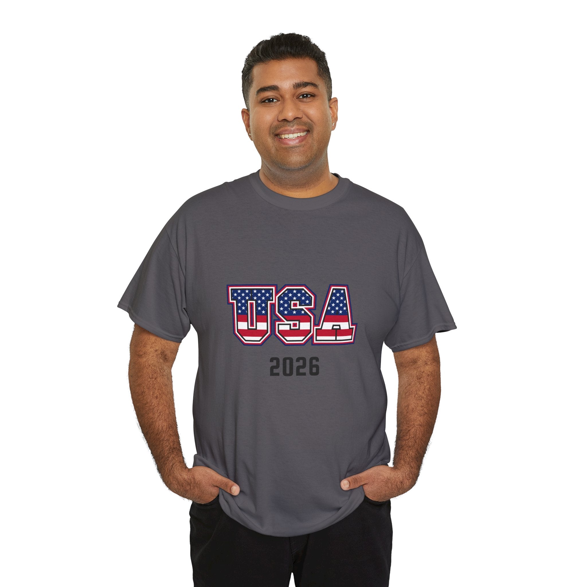 USA 2026 Tee — Patriotic American Flag Graphic T-Shirt
