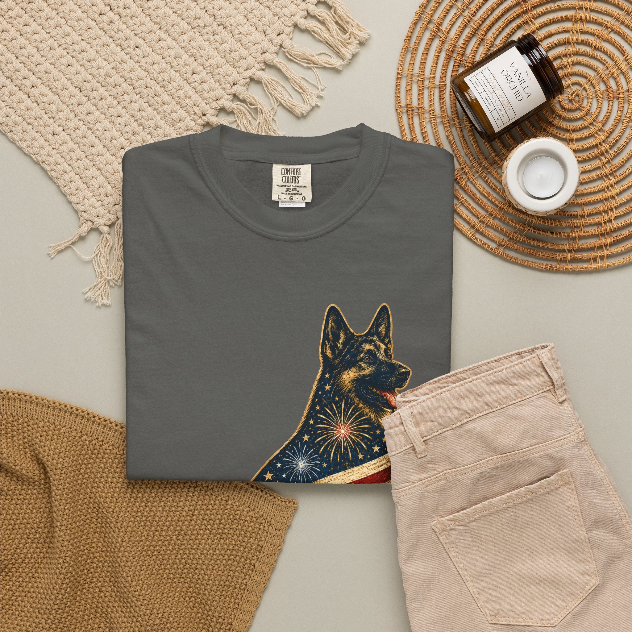America's 250th German Shepherd T‑Shirt — 1776–2026 Patriotic Dog Tee