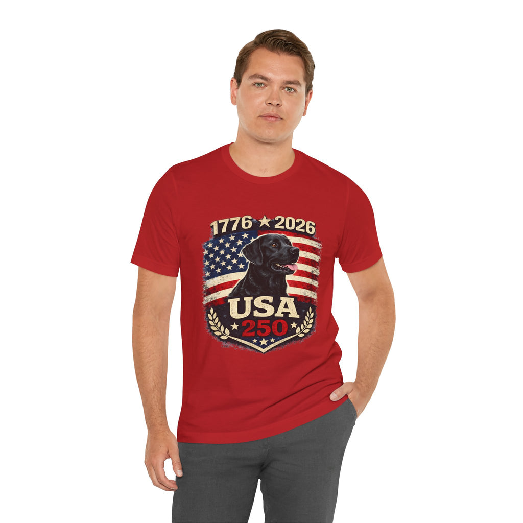 USA Black Lab T-Shirt — American Black Labrador Tee