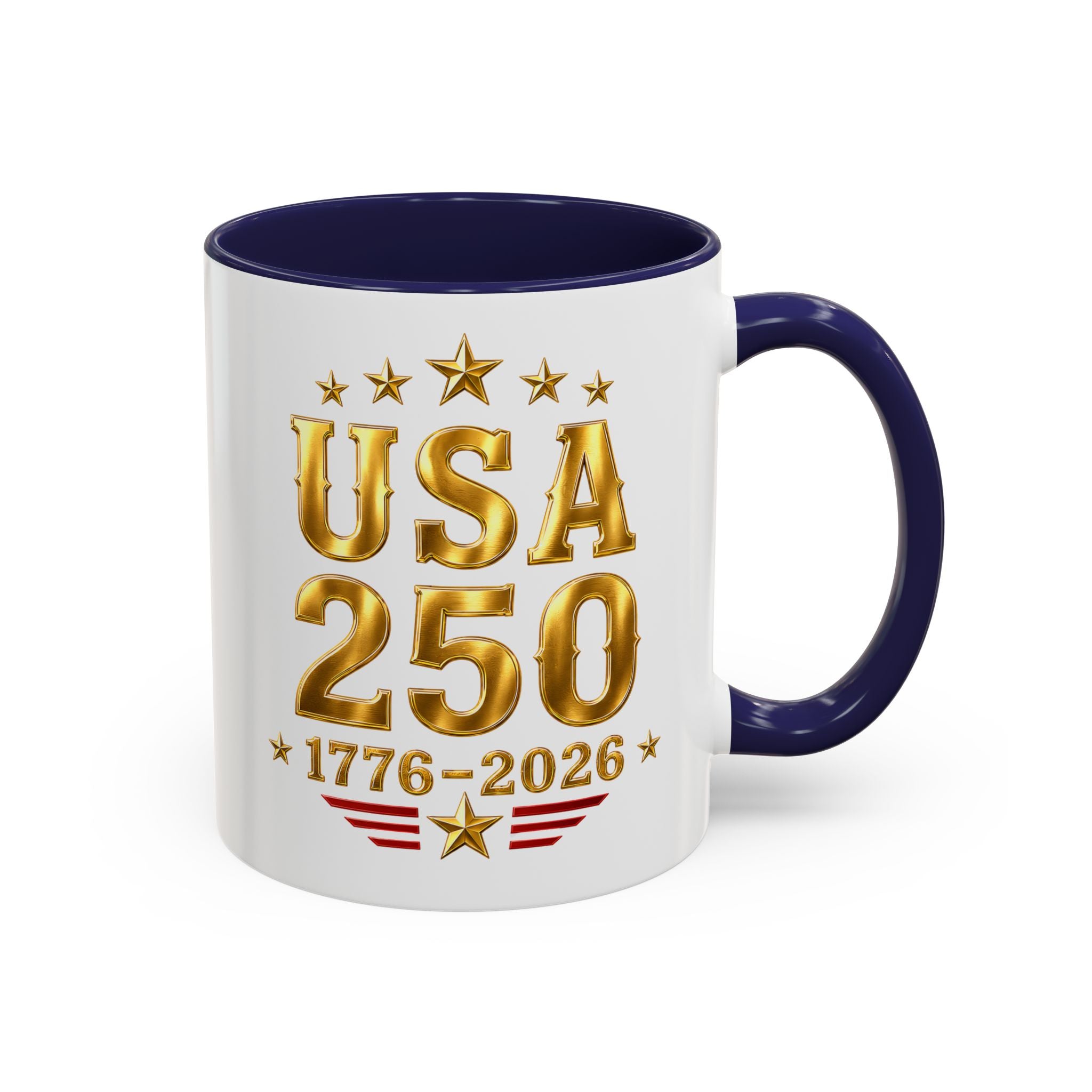 USA 250th Anniversary Coffee Mug – 1776–2026 Patriotic Accent Mug