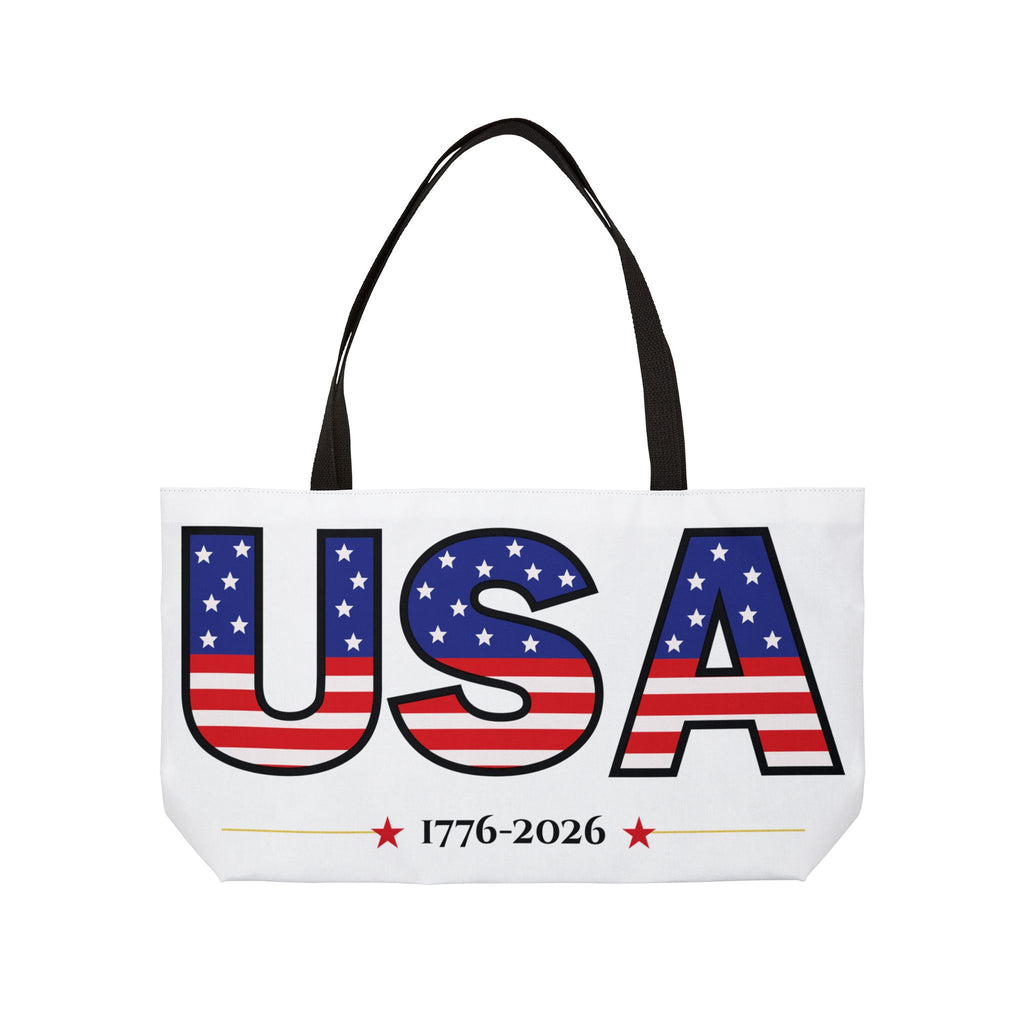 Weekender Tote Bag — USA 1776-2026 Patriotic American Flag Travel Tote