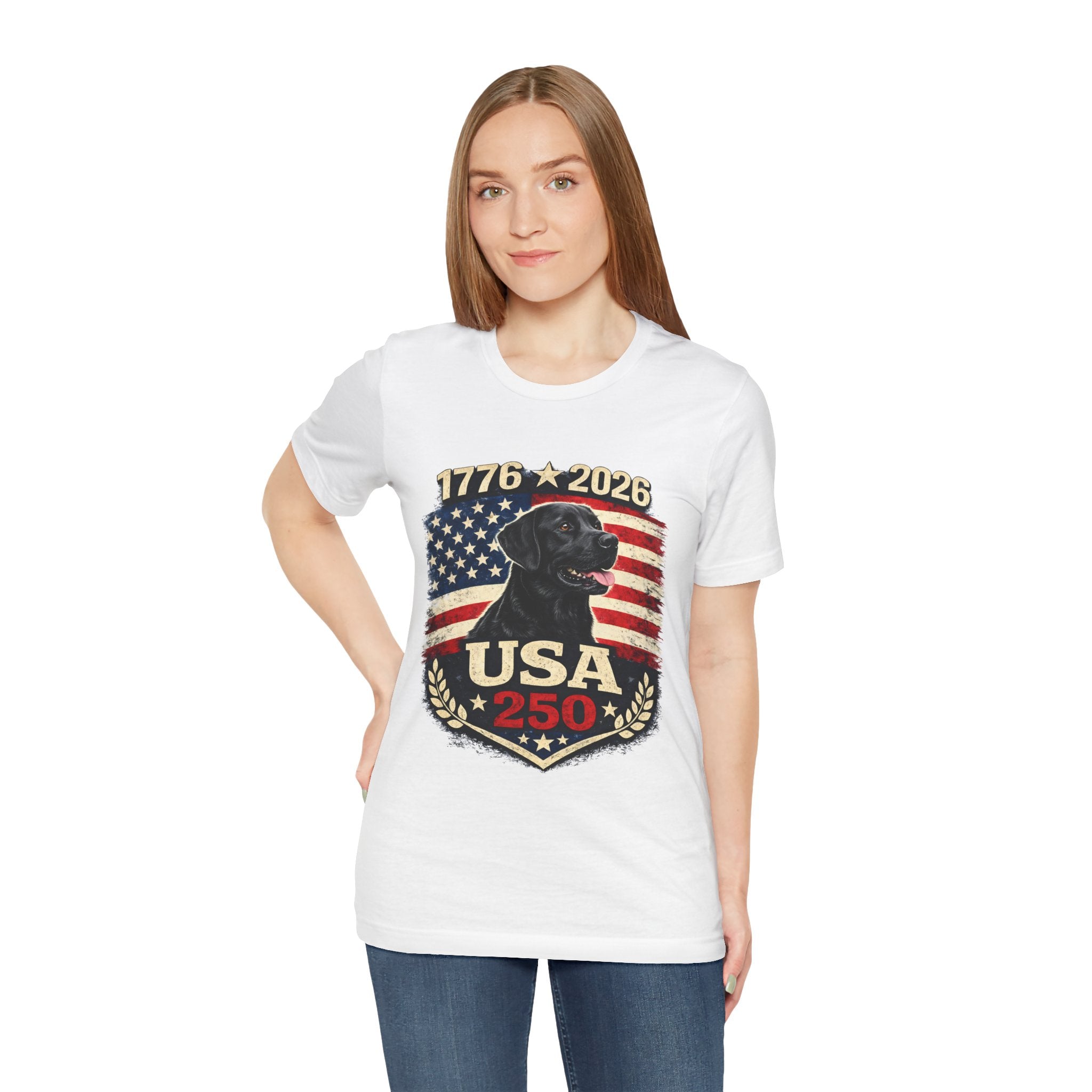 USA Black Lab T-Shirt — American Black Labrador Tee