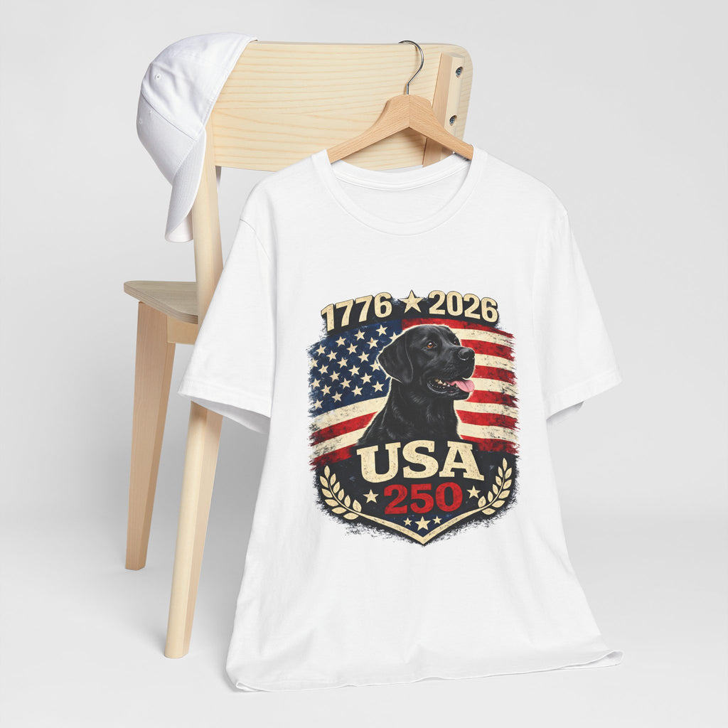 USA Black Lab T-Shirt — American Black Labrador Tee