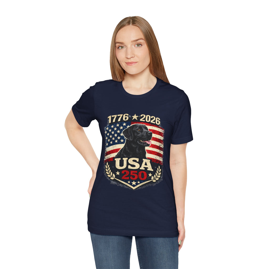 USA Black Lab T-Shirt — American Black Labrador Tee