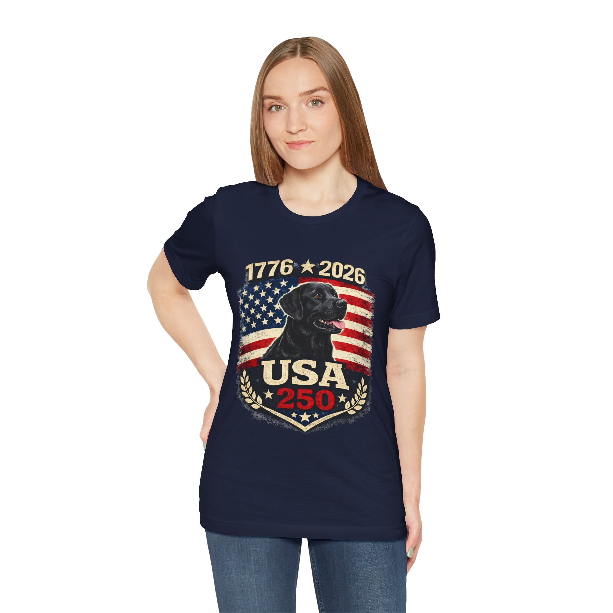 USA Black Lab T-Shirt — American Black Labrador Tee