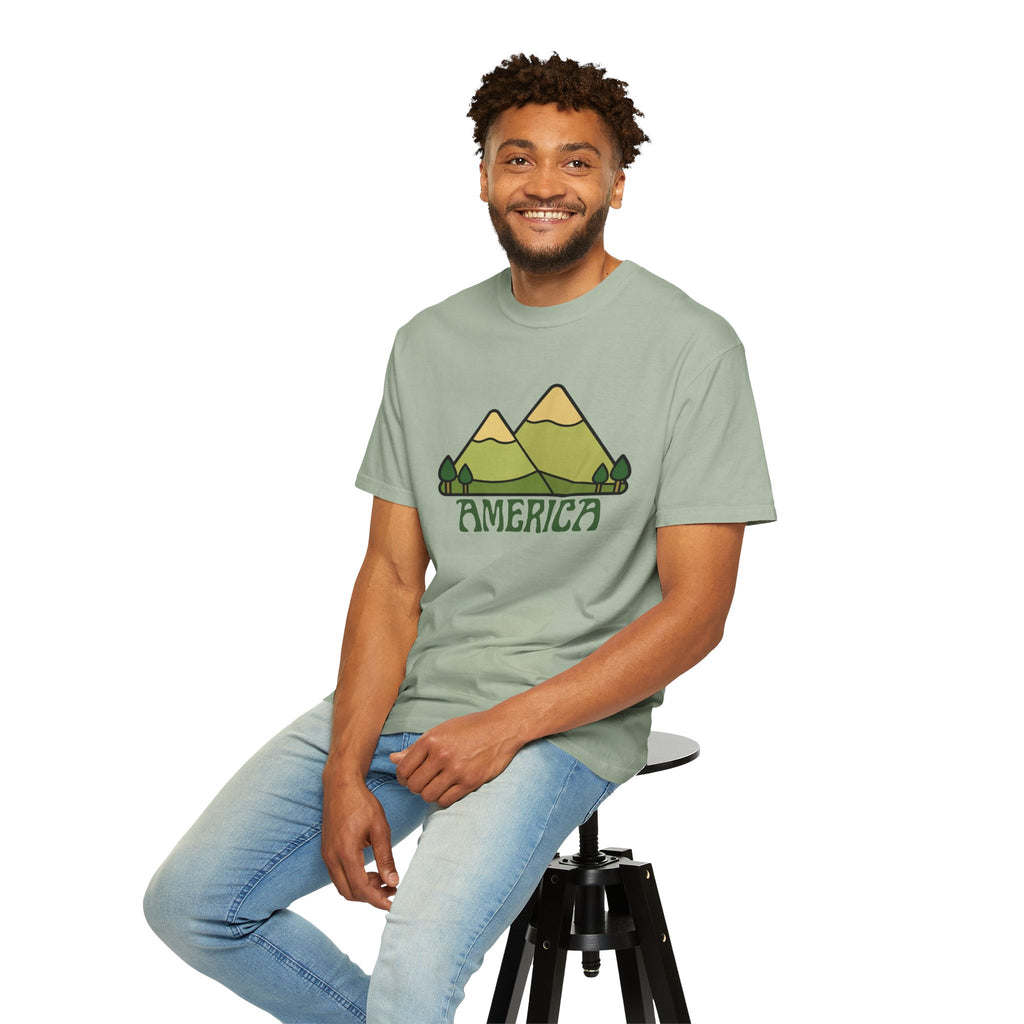 America Mountain Graphic T-Shirt