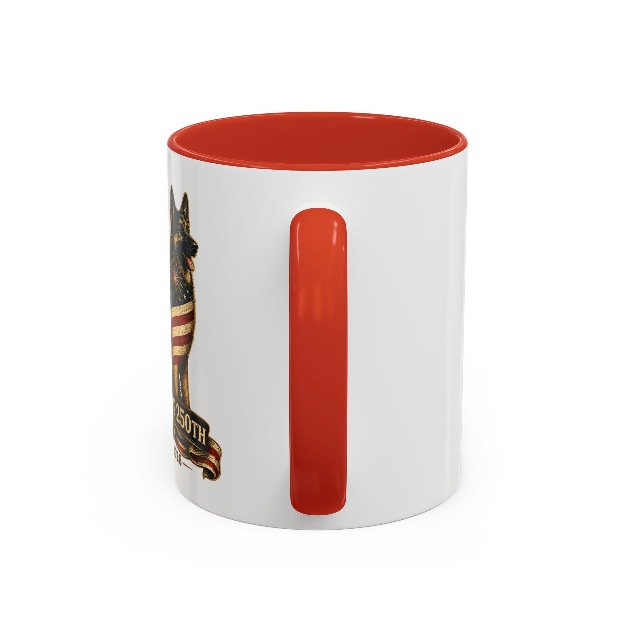 America 250 Patriotic German Shepherd Accent Coffee Mug (11/15oz)