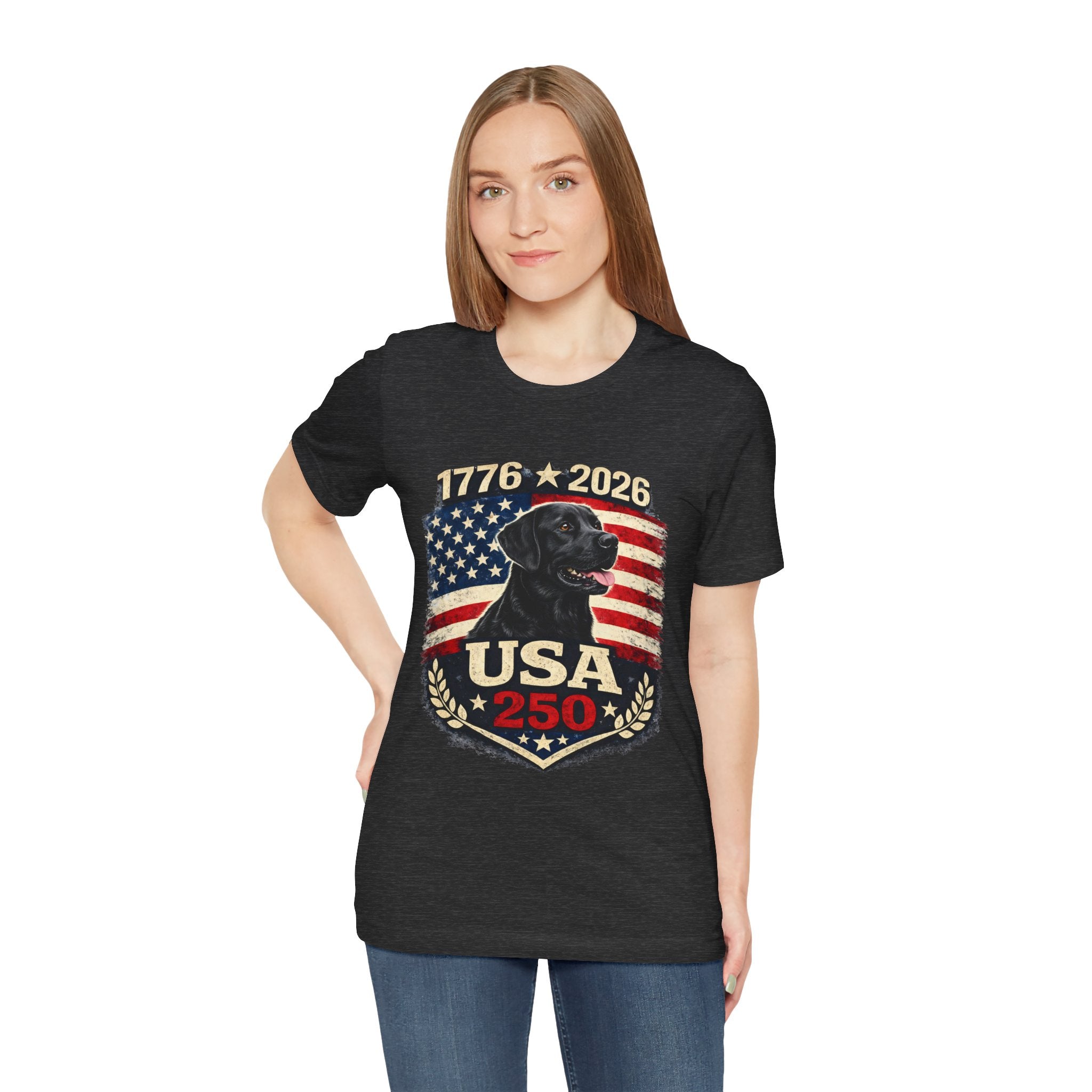 USA Black Lab T-Shirt — American Black Labrador Tee