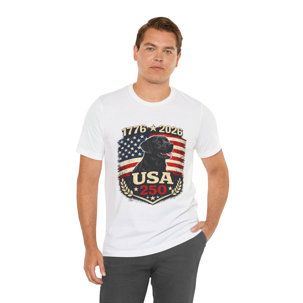 USA Black Lab T-Shirt — American Black Labrador Tee