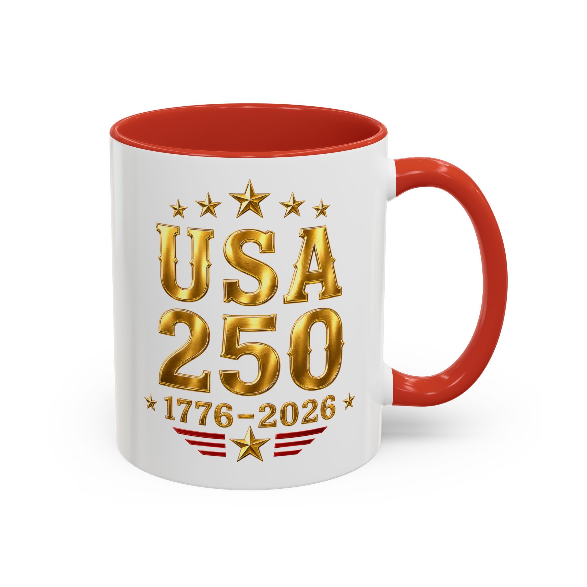 USA 250th Anniversary Coffee Mug – 1776–2026 Patriotic Accent Mug