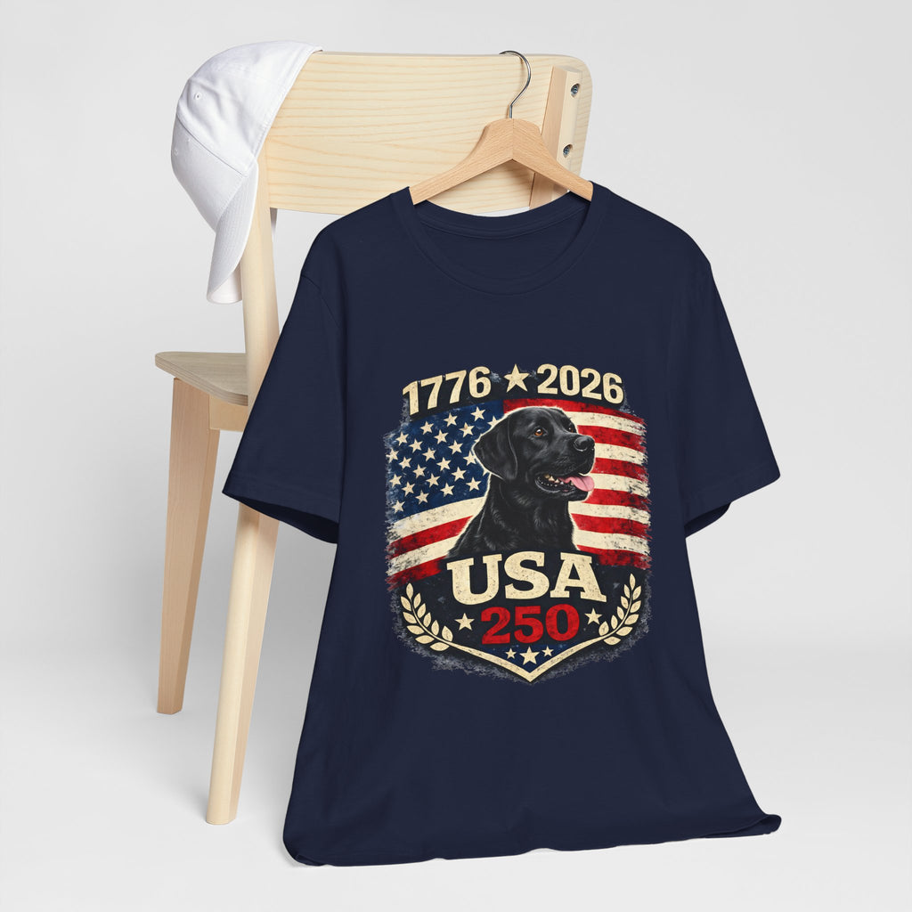 USA Black Lab T-Shirt — American Black Labrador Tee