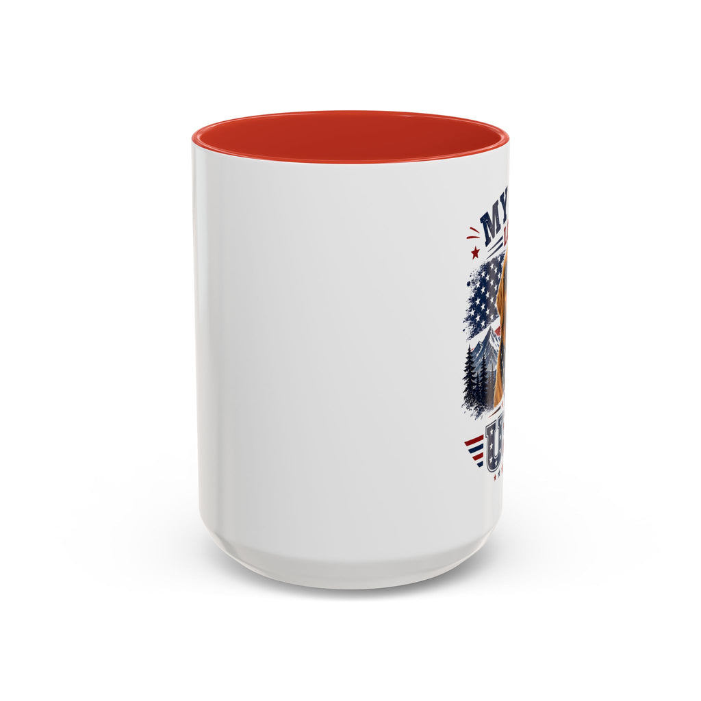 My Dog Loves the USA Accent Coffee Mug — Patriotic Dog Lover Gift