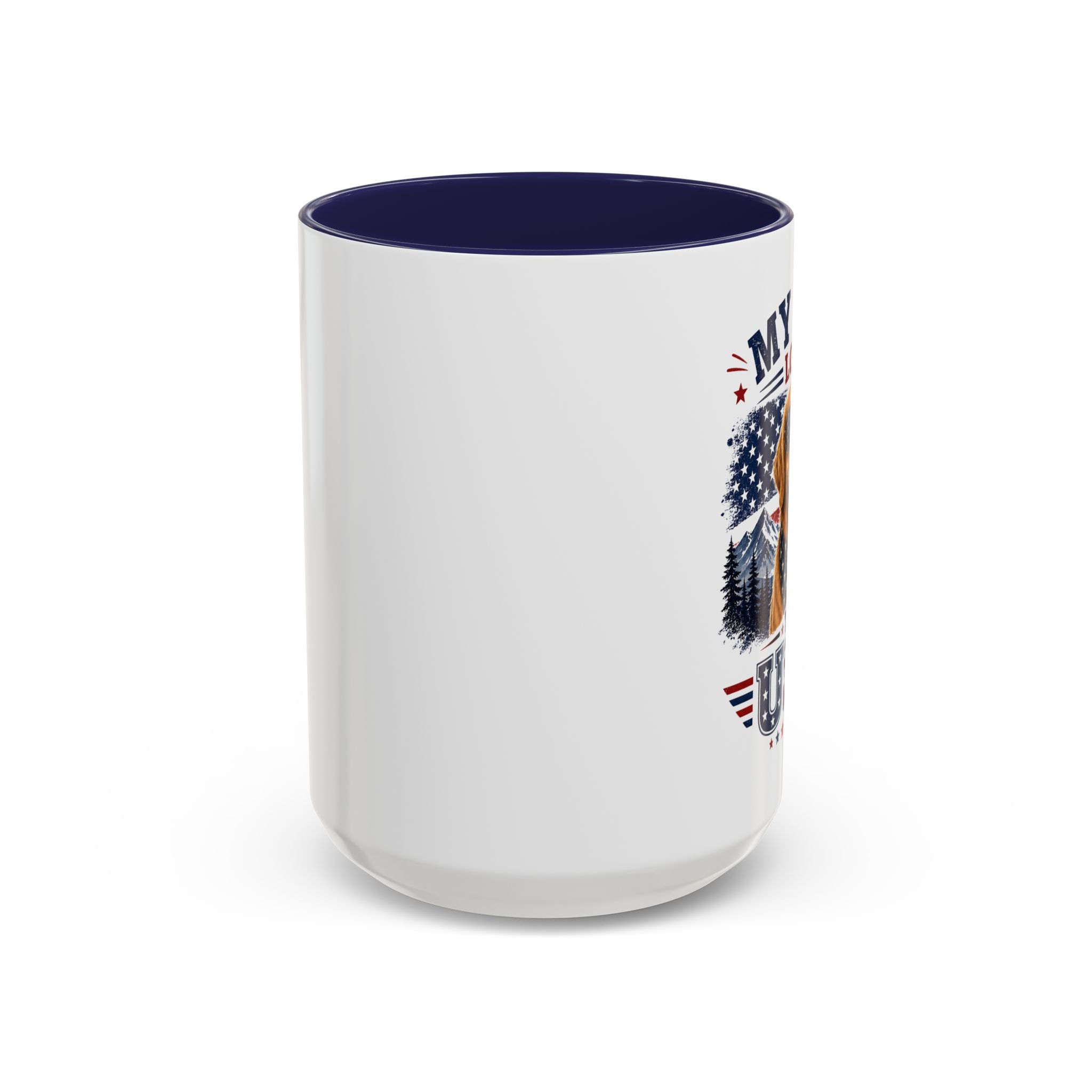 My Dog Loves the USA Accent Coffee Mug — Patriotic Dog Lover Gift