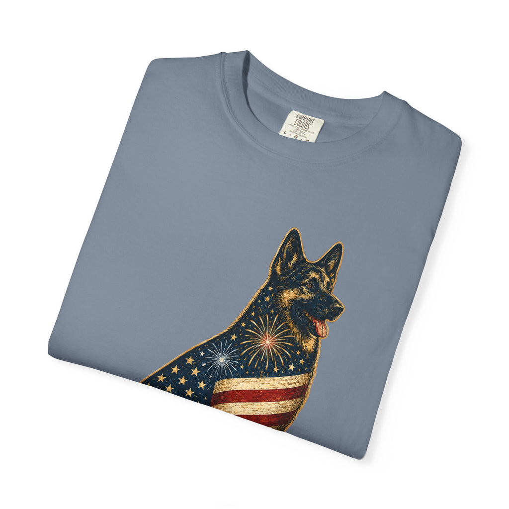 America's 250th German Shepherd T‑Shirt — 1776–2026 Patriotic Dog Tee