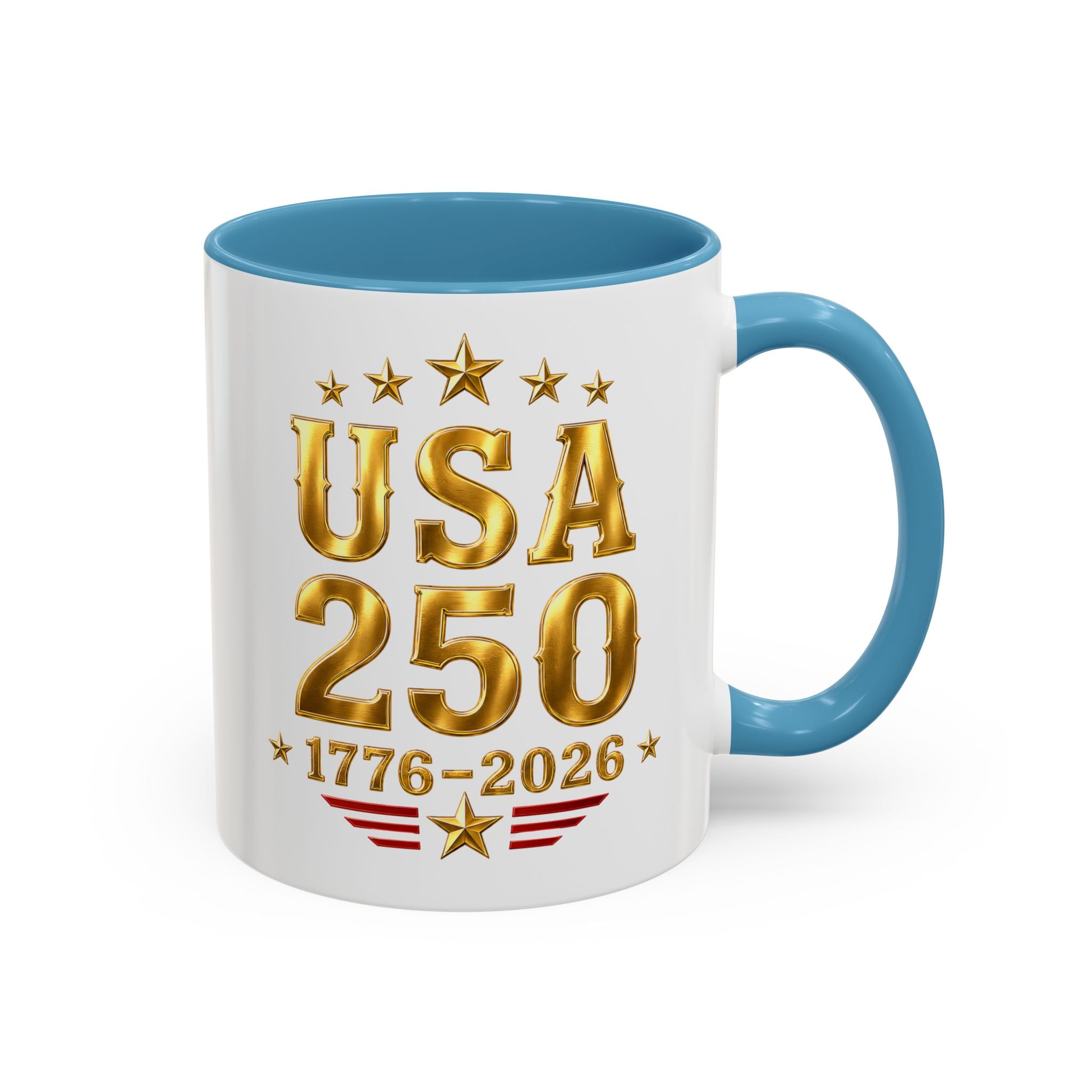 USA 250th Anniversary Coffee Mug – 1776–2026 Patriotic Accent Mug