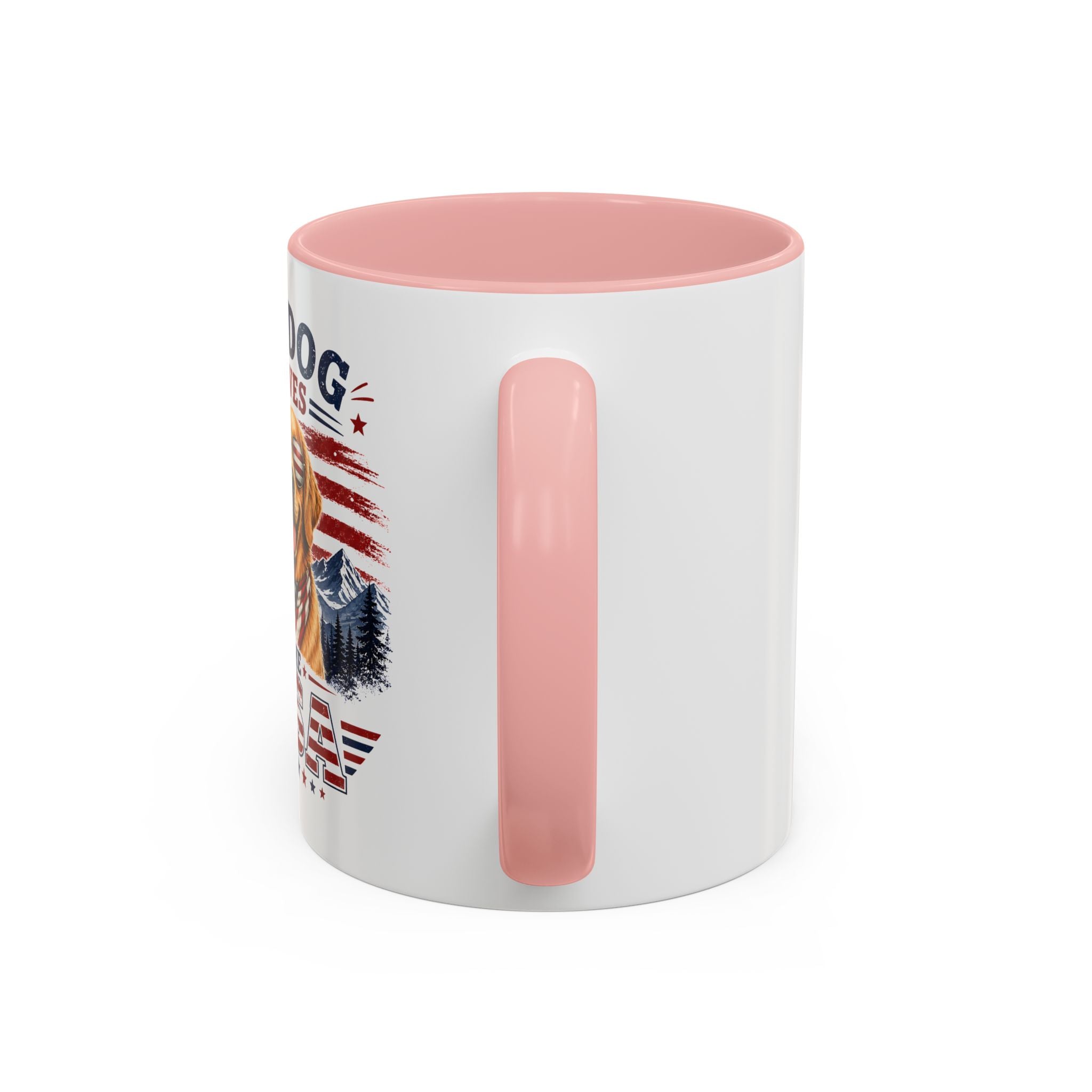 My Dog Loves the USA Accent Coffee Mug — Patriotic Dog Lover Gift
