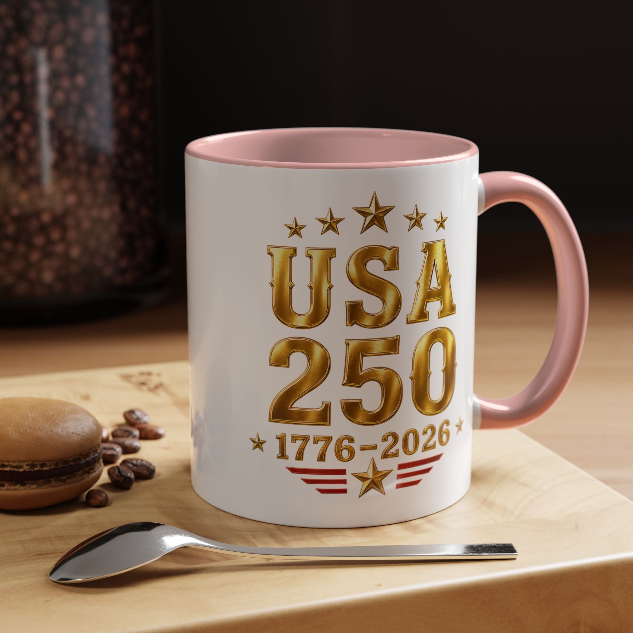 USA 250th Anniversary Coffee Mug – 1776–2026 Patriotic Accent Mug