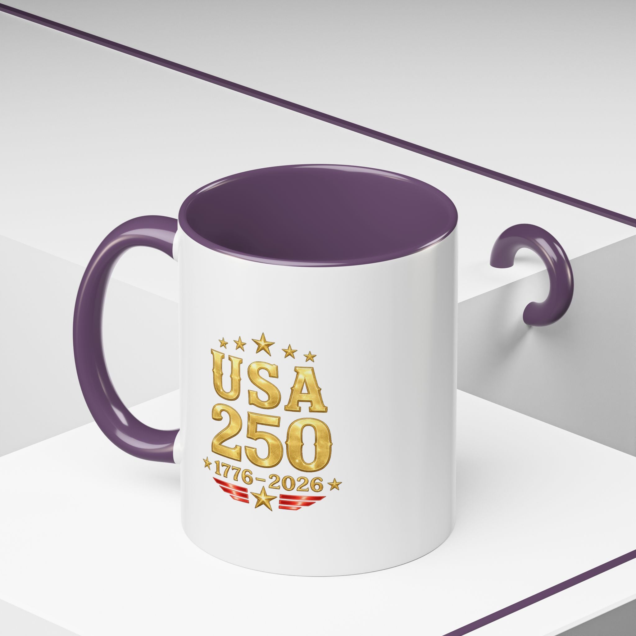 Patriotic Black Cat Accent Coffee Mug (11/15oz)