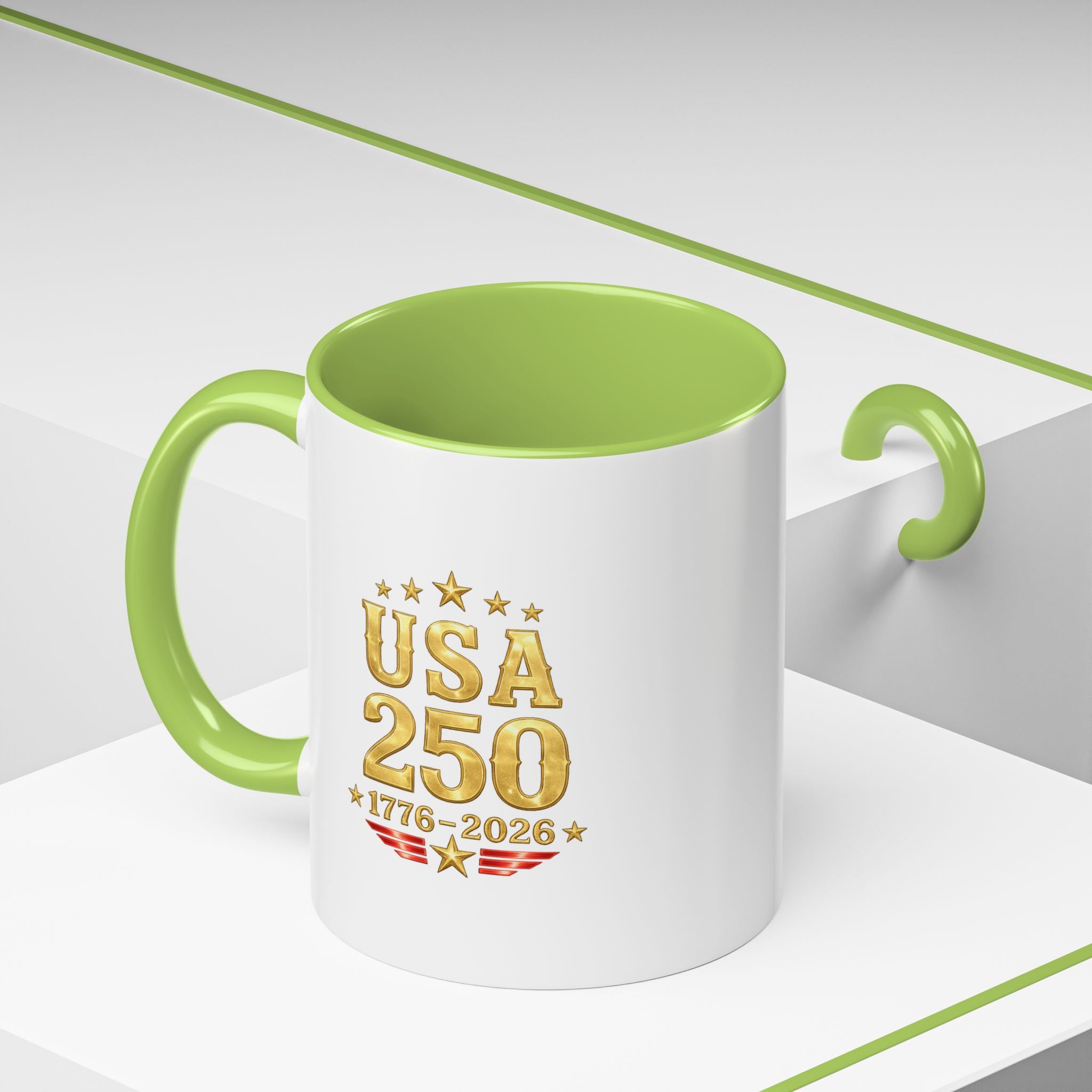 Patriotic Black Cat Accent Coffee Mug (11/15oz)