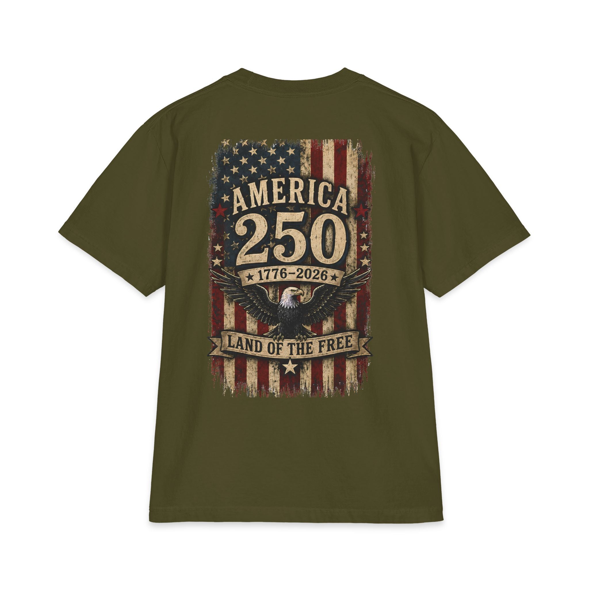 America 250 T-Shirt - 1776-2026 Land of the Free Patriotic Tee