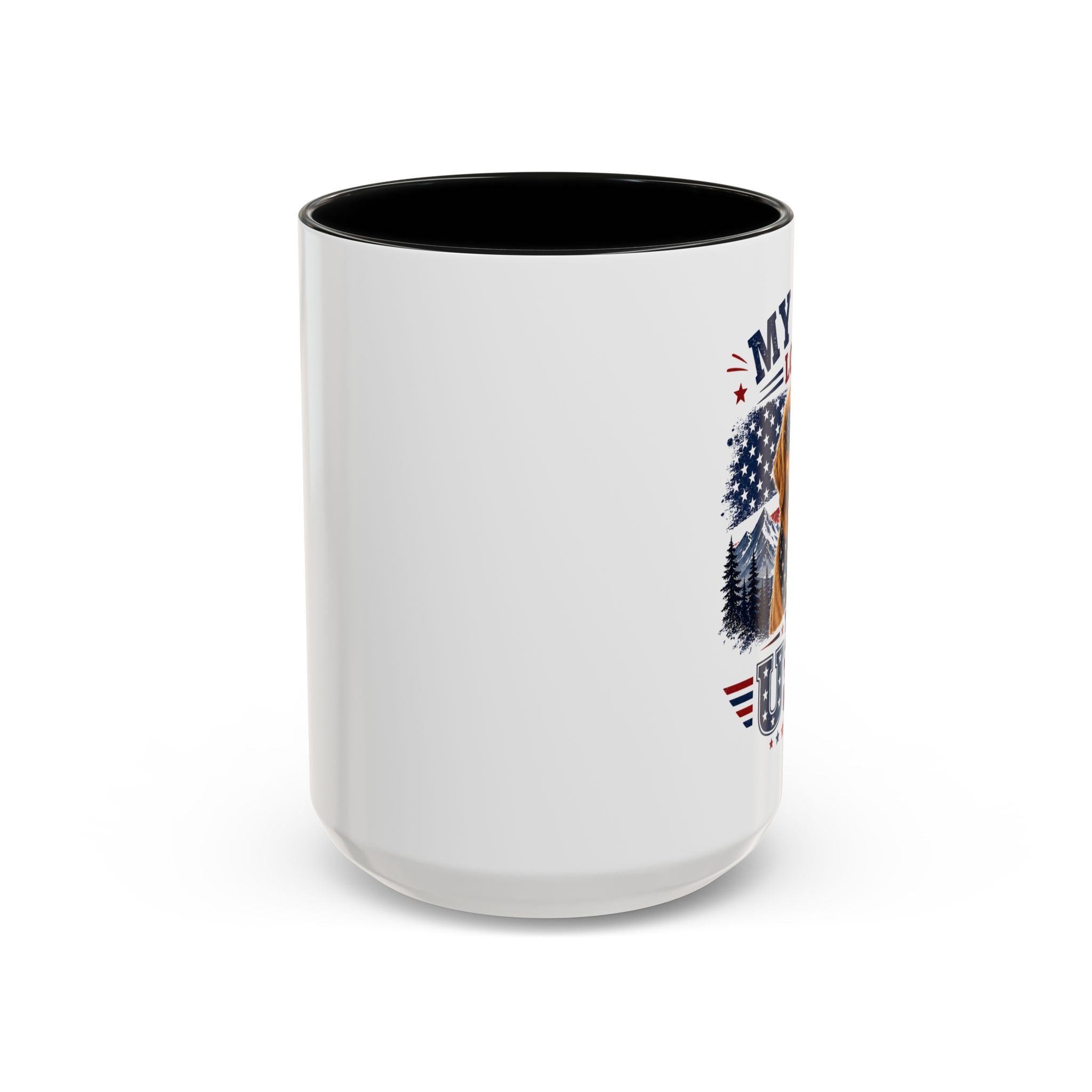 My Dog Loves the USA Accent Coffee Mug — Patriotic Dog Lover Gift