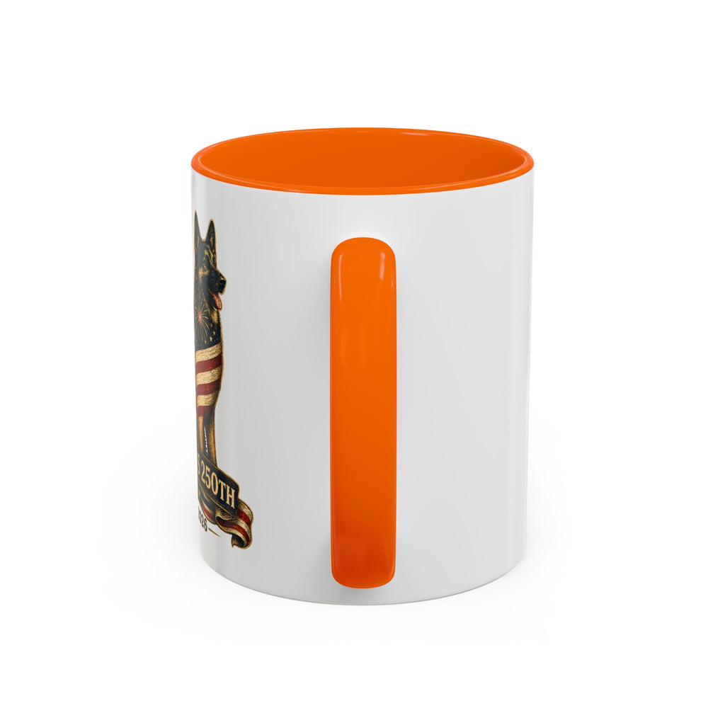 America 250 Patriotic German Shepherd Accent Coffee Mug (11/15oz)