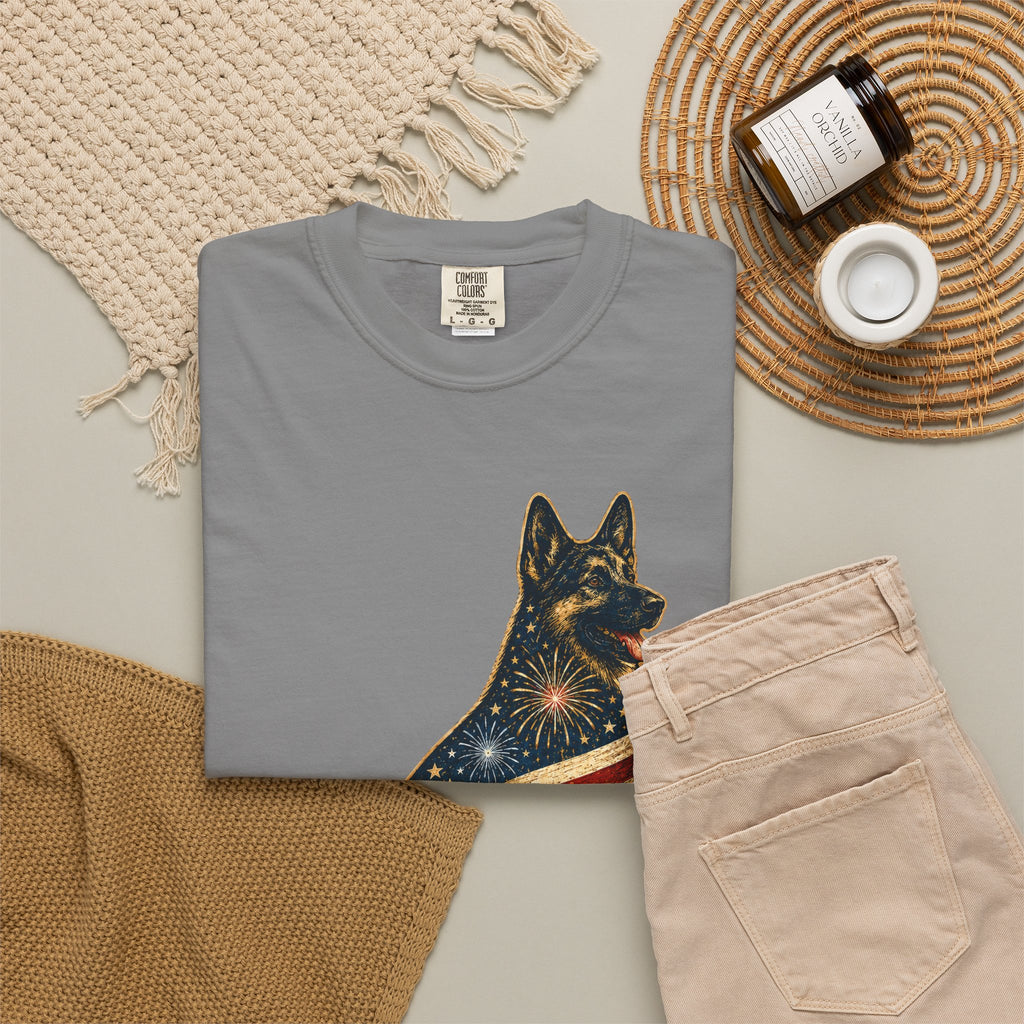 America's 250th German Shepherd T‑Shirt — 1776–2026 Patriotic Dog Tee