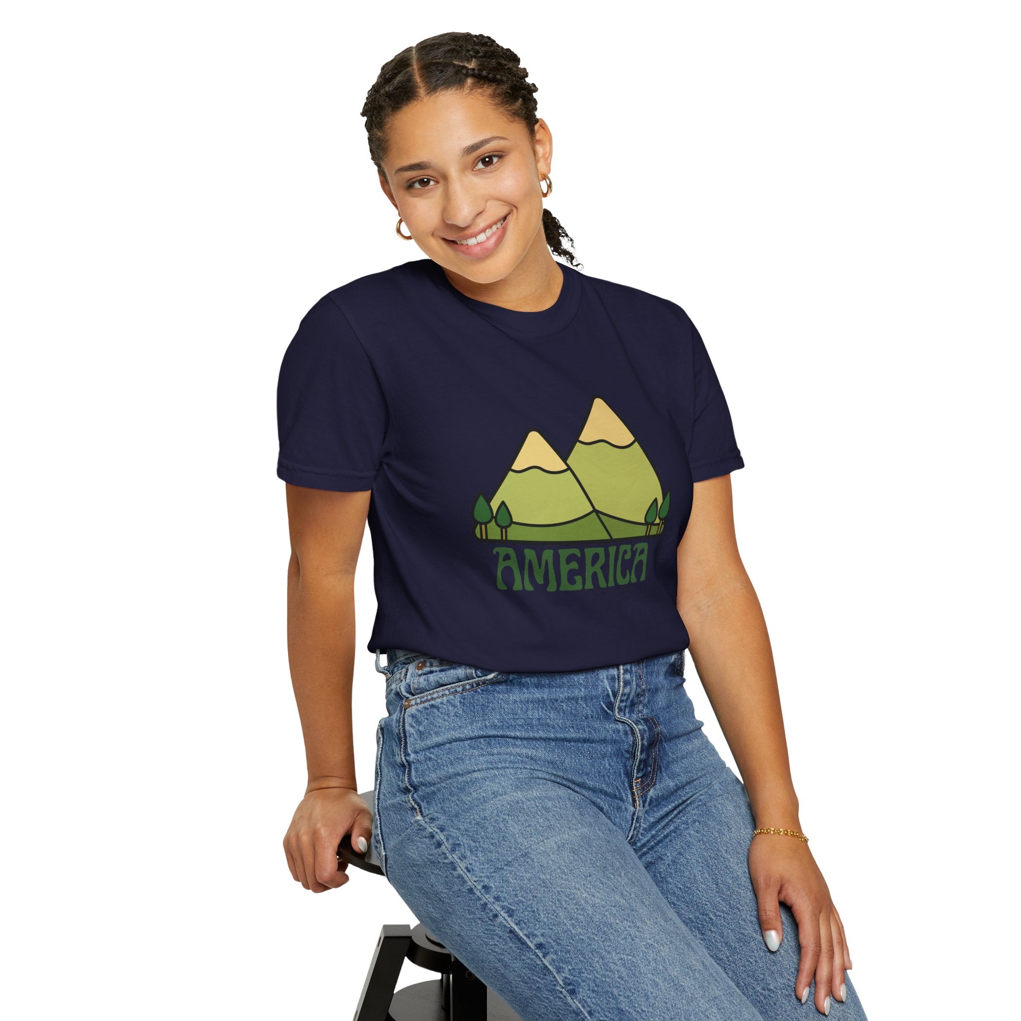 America Mountain Graphic T-Shirt