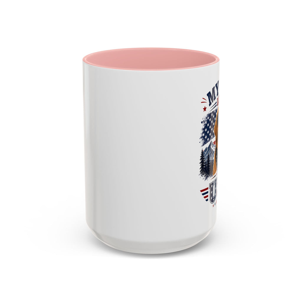 My Dog Loves the USA Accent Coffee Mug — Patriotic Dog Lover Gift