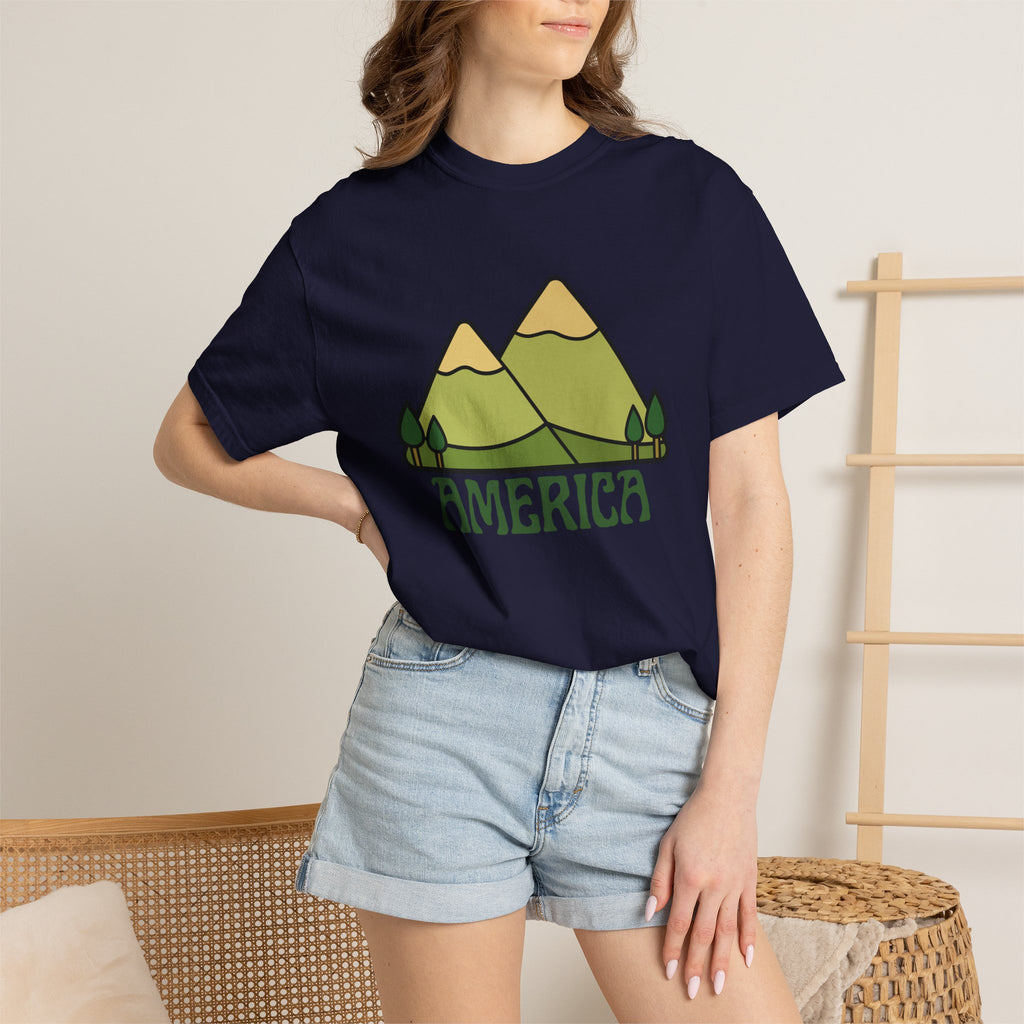 America Mountain Graphic T-Shirt
