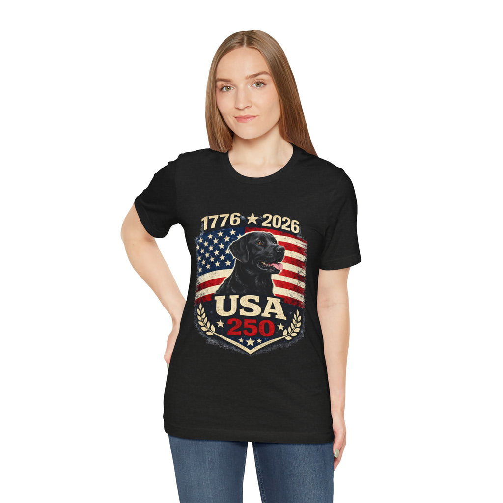 USA Black Lab T-Shirt — American Black Labrador Tee